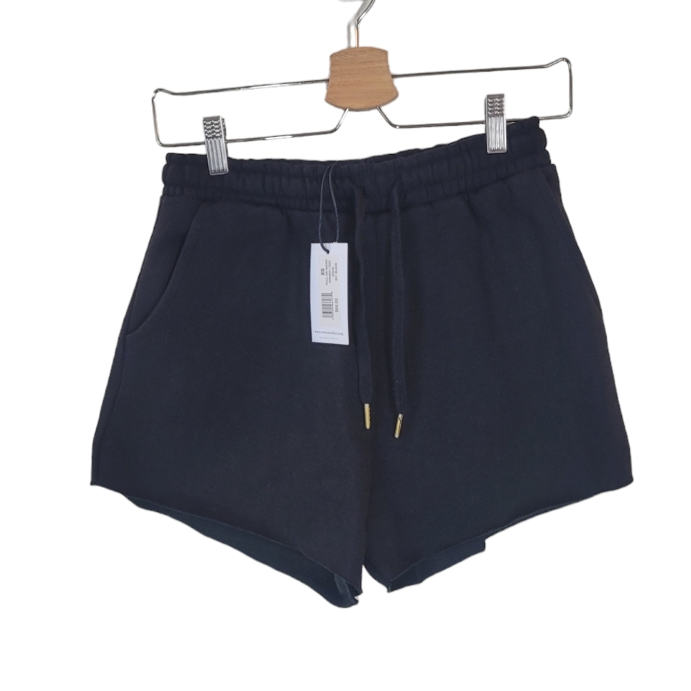 WeWoreWhat Solid‎ Black Pull On Cut Off Sweat Short Size XS